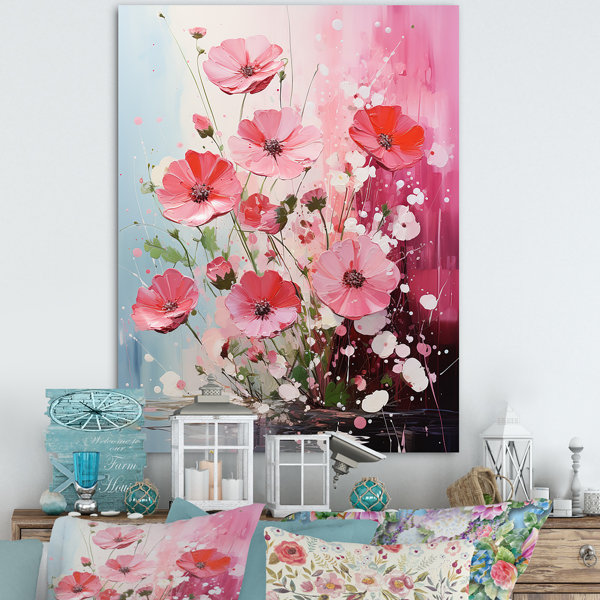Red Barrel Studio® Pink Fushia Blooms Spring Petals - Fuschia Wall Art ...